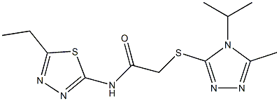 N-(5-ethyl-1,3,4-thiadiazol-2-yl)-2-[(5-methyl-4-propan-2-yl-1,2,4-triazol-3-yl)sulfanyl]acetamide