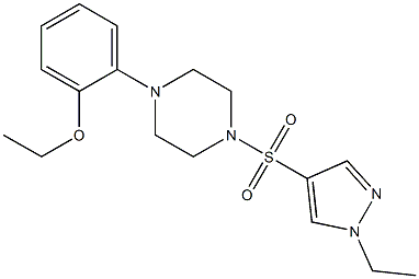 1-(2-ethoxyphenyl)-4-(1-ethylpyrazol-4-yl)sulfonylpiperazine Struktur