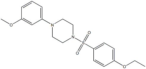 1-(4-ethoxyphenyl)sulfonyl-4-(3-methoxyphenyl)piperazine Struktur