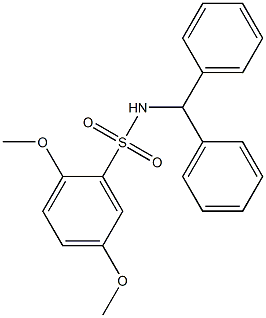 N-benzhydryl-2,5-dimethoxybenzenesulfonamide Struktur