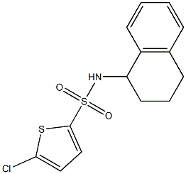 5-chloro-N-(1,2,3,4-tetrahydronaphthalen-1-yl)thiophene-2-sulfonamide Struktur