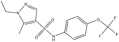 1-ethyl-5-methyl-N-[4-(trifluoromethoxy)phenyl]pyrazole-4-sulfonamide Struktur