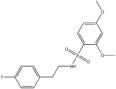 N-[2-(4-fluorophenyl)ethyl]-2,4-dimethoxybenzenesulfonamide Struktur