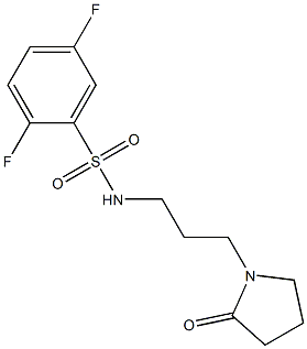 2,5-difluoro-N-[3-(2-oxopyrrolidin-1-yl)propyl]benzenesulfonamide Struktur