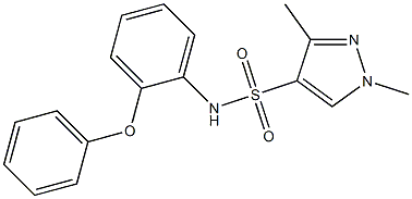 1,3-dimethyl-N-(2-phenoxyphenyl)pyrazole-4-sulfonamide Struktur