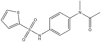 N-methyl-N-[4-(thiophen-2-ylsulfonylamino)phenyl]acetamide Struktur