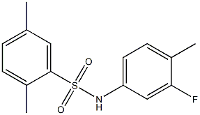 N-(3-fluoro-4-methylphenyl)-2,5-dimethylbenzenesulfonamide Struktur