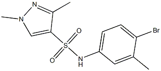 N-(4-bromo-3-methylphenyl)-1,3-dimethylpyrazole-4-sulfonamide Struktur