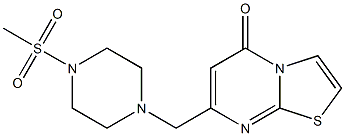 7-[(4-methylsulfonylpiperazin-1-yl)methyl]-[1,3]thiazolo[3,2-a]pyrimidin-5-one Struktur