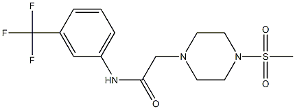 2-(4-methylsulfonylpiperazin-1-yl)-N-[3-(trifluoromethyl)phenyl]acetamide Struktur