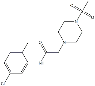 N-(5-chloro-2-methylphenyl)-2-(4-methylsulfonylpiperazin-1-yl)acetamide Struktur