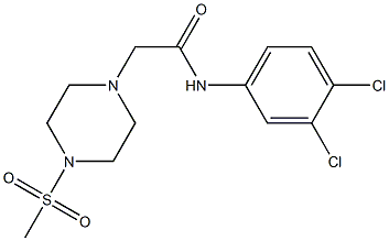 N-(3,4-dichlorophenyl)-2-(4-methylsulfonylpiperazin-1-yl)acetamide Struktur