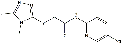 N-(5-chloropyridin-2-yl)-2-[(4,5-dimethyl-1,2,4-triazol-3-yl)sulfanyl]acetamide Struktur