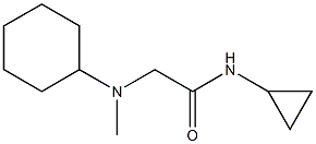 2-[cyclohexyl(methyl)amino]-N-cyclopropylacetamide Struktur