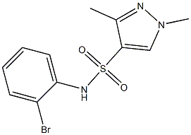 N-(2-bromophenyl)-1,3-dimethylpyrazole-4-sulfonamide Struktur