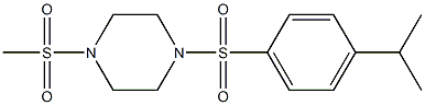 1-methylsulfonyl-4-(4-propan-2-ylphenyl)sulfonylpiperazine Struktur