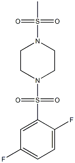 1-(2,5-difluorophenyl)sulfonyl-4-methylsulfonylpiperazine Struktur