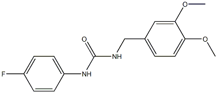 1-[(3,4-dimethoxyphenyl)methyl]-3-(4-fluorophenyl)urea Struktur