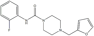 N-(2-fluorophenyl)-4-(furan-2-ylmethyl)piperazine-1-carboxamide Struktur