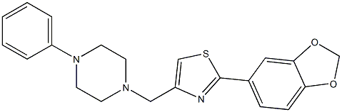 2-(1,3-benzodioxol-5-yl)-4-[(4-phenylpiperazin-1-yl)methyl]-1,3-thiazole Struktur