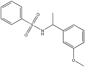 N-[1-(3-methoxyphenyl)ethyl]benzenesulfonamide Struktur