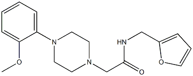 N-(furan-2-ylmethyl)-2-[4-(2-methoxyphenyl)piperazin-1-yl]acetamide Struktur