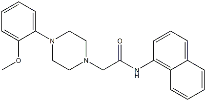 2-[4-(2-methoxyphenyl)piperazin-1-yl]-N-naphthalen-1-ylacetamide Struktur