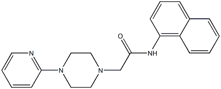 N-naphthalen-1-yl-2-(4-pyridin-2-ylpiperazin-1-yl)acetamide Struktur