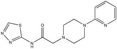 2-(4-pyridin-2-ylpiperazin-1-yl)-N-(1,3,4-thiadiazol-2-yl)acetamide Struktur