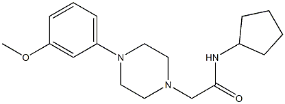 N-cyclopentyl-2-[4-(3-methoxyphenyl)piperazin-1-yl]acetamide Struktur