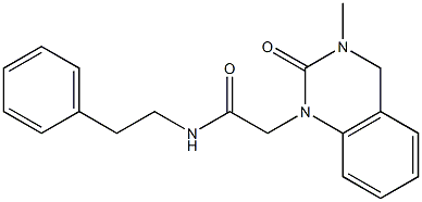 2-(3-methyl-2-oxo-4H-quinazolin-1-yl)-N-(2-phenylethyl)acetamide Struktur