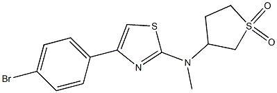 4-(4-bromophenyl)-N-(1,1-dioxothiolan-3-yl)-N-methyl-1,3-thiazol-2-amine Struktur