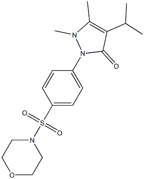 1,5-dimethyl-2-(4-morpholin-4-ylsulfonylphenyl)-4-propan-2-ylpyrazol-3-one Struktur