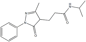 3-(3-methyl-5-oxo-1-phenyl-4H-pyrazol-4-yl)-N-propan-2-ylpropanamide Struktur