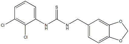 1-(1,3-benzodioxol-5-ylmethyl)-3-(2,3-dichlorophenyl)thiourea Struktur