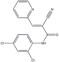 (E)-2-cyano-N-(2,4-dichlorophenyl)-3-pyridin-2-ylprop-2-enamide Struktur