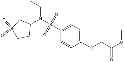 methyl 2-[4-[(1,1-dioxothiolan-3-yl)-ethylsulfamoyl]phenoxy]acetate Struktur