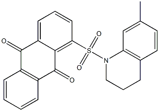 1-[(7-methyl-3,4-dihydro-2H-quinolin-1-yl)sulfonyl]anthracene-9,10-dione Struktur
