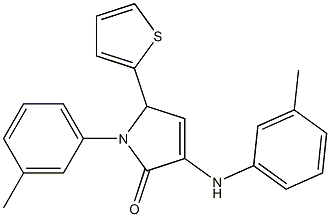 4-(3-methylanilino)-1-(3-methylphenyl)-2-thiophen-2-yl-2H-pyrrol-5-one Struktur