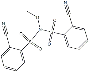 2-cyano-N-(2-cyanophenyl)sulfonyl-N-methoxybenzenesulfonamide Struktur