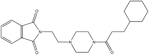 2-[2-[4-(3-cyclohexylpropanoyl)piperazin-1-yl]ethyl]isoindole-1,3-dione Struktur