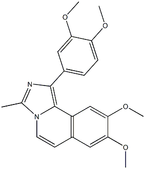 1-(3,4-dimethoxyphenyl)-8,9-dimethoxy-3-methylimidazo[5,1-a]isoquinoline Struktur