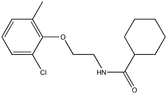 N-[2-(2-chloro-6-methylphenoxy)ethyl]cyclohexanecarboxamide Struktur