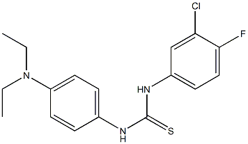 1-(3-chloro-4-fluorophenyl)-3-[4-(diethylamino)phenyl]thiourea Struktur