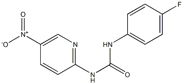 1-(4-fluorophenyl)-3-(5-nitropyridin-2-yl)urea Struktur