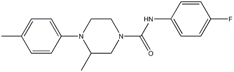 N-(4-fluorophenyl)-3-methyl-4-(4-methylphenyl)piperazine-1-carboxamide Struktur