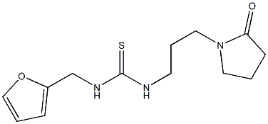 1-(furan-2-ylmethyl)-3-[3-(2-oxopyrrolidin-1-yl)propyl]thiourea Struktur