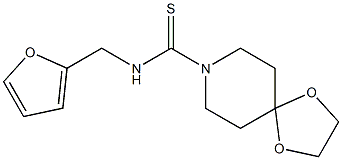 N-(furan-2-ylmethyl)-1,4-dioxa-8-azaspiro[4.5]decane-8-carbothioamide Struktur