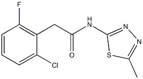 2-(2-chloro-6-fluorophenyl)-N-(5-methyl-1,3,4-thiadiazol-2-yl)acetamide Struktur