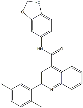 N-(1,3-benzodioxol-5-yl)-2-(2,5-dimethylphenyl)quinoline-4-carboxamide Struktur